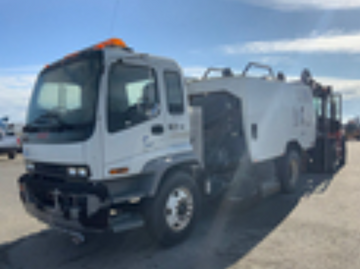 2008 GMC T7500 Schwarze A9000 Street Sweeper Truck | 1GDM7F1B28F407077