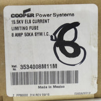 Eaton Cooper Power 15.5kV 8 AMP Current Limiting Full Range Fuse | 3534012M11M